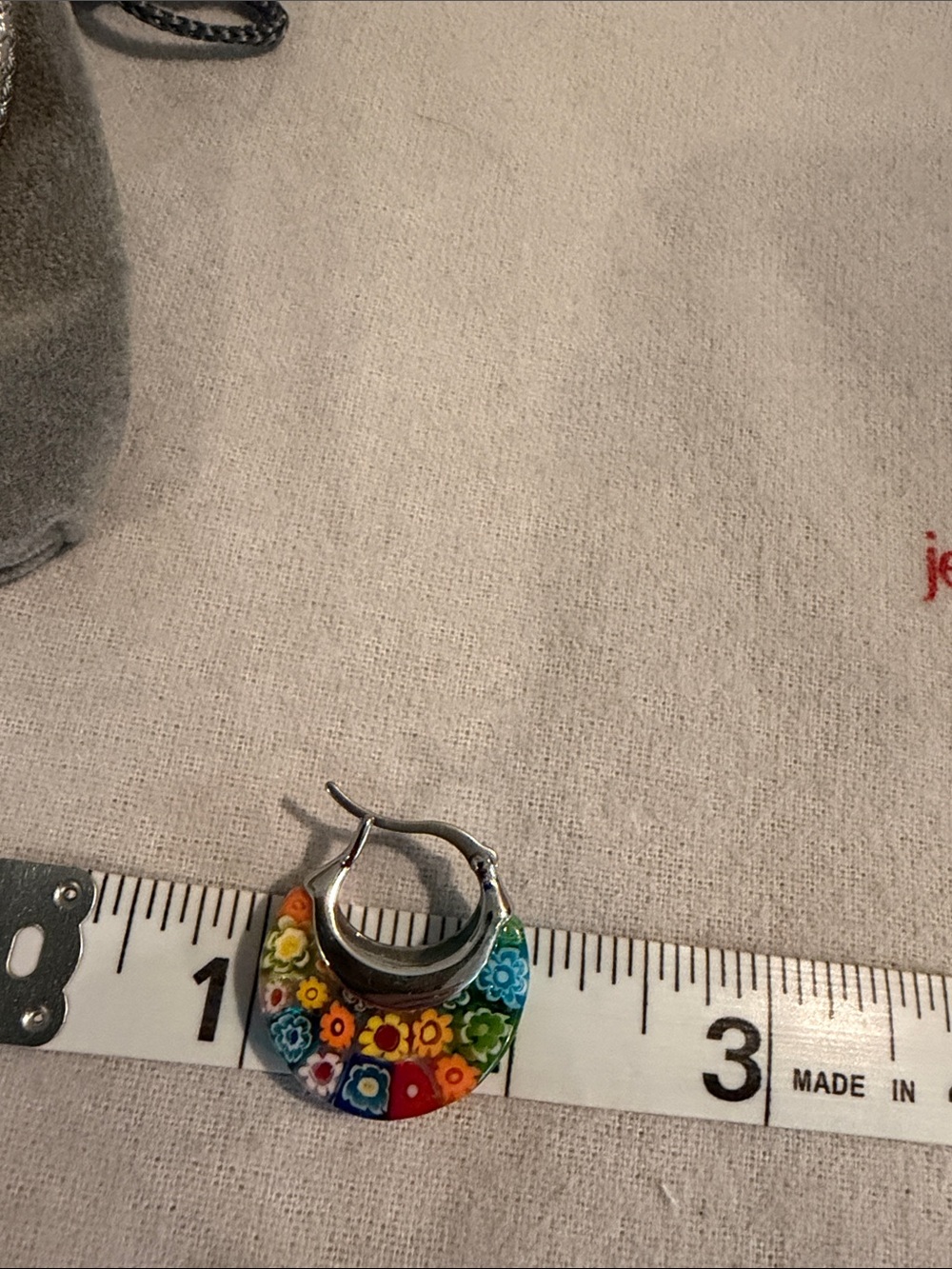 Millefiori earrings - Picture 6 of 8